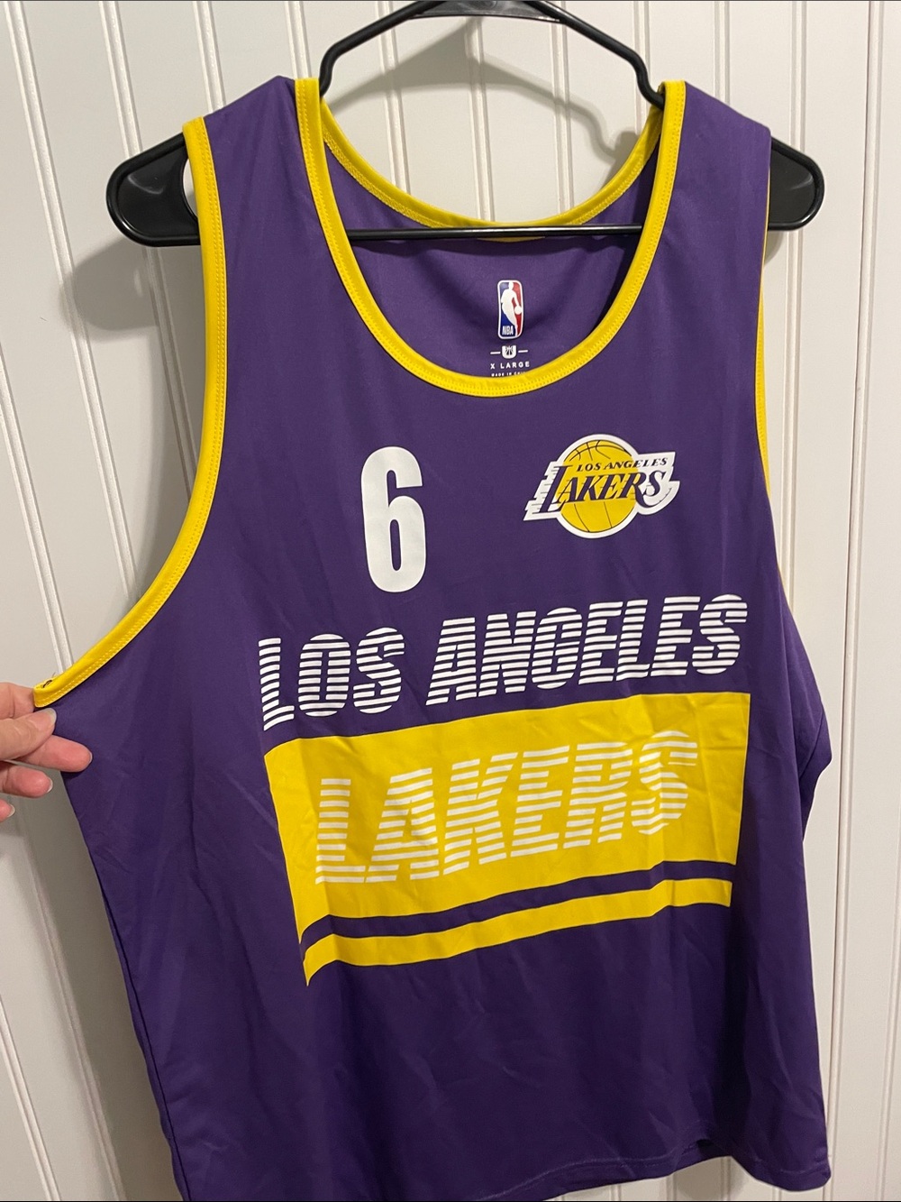 NBA Los Angeles Lakers Purple & Yellow Sleeveless Basketball Jersey